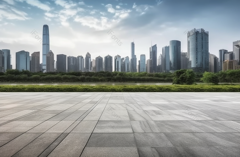 白色现代城市楼房建筑广场风景背景,高清,摄影图,摄影图片,图片大全,摄影图免费下载